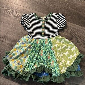 Matilda Jane Striped Dress with Green Trim